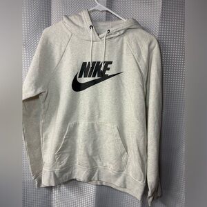 Nike women’s birch Heather Hoodie with Black Logo medium
